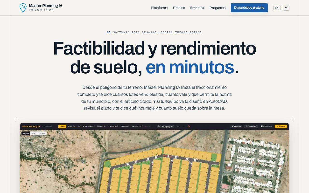 Preview of Urbanlytica Landing