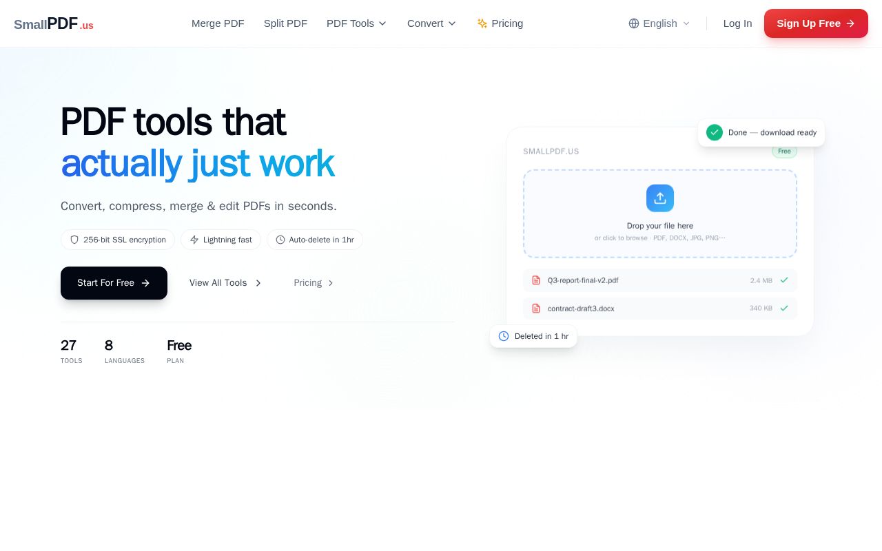 Preview of Smallpdf Chrome Extension