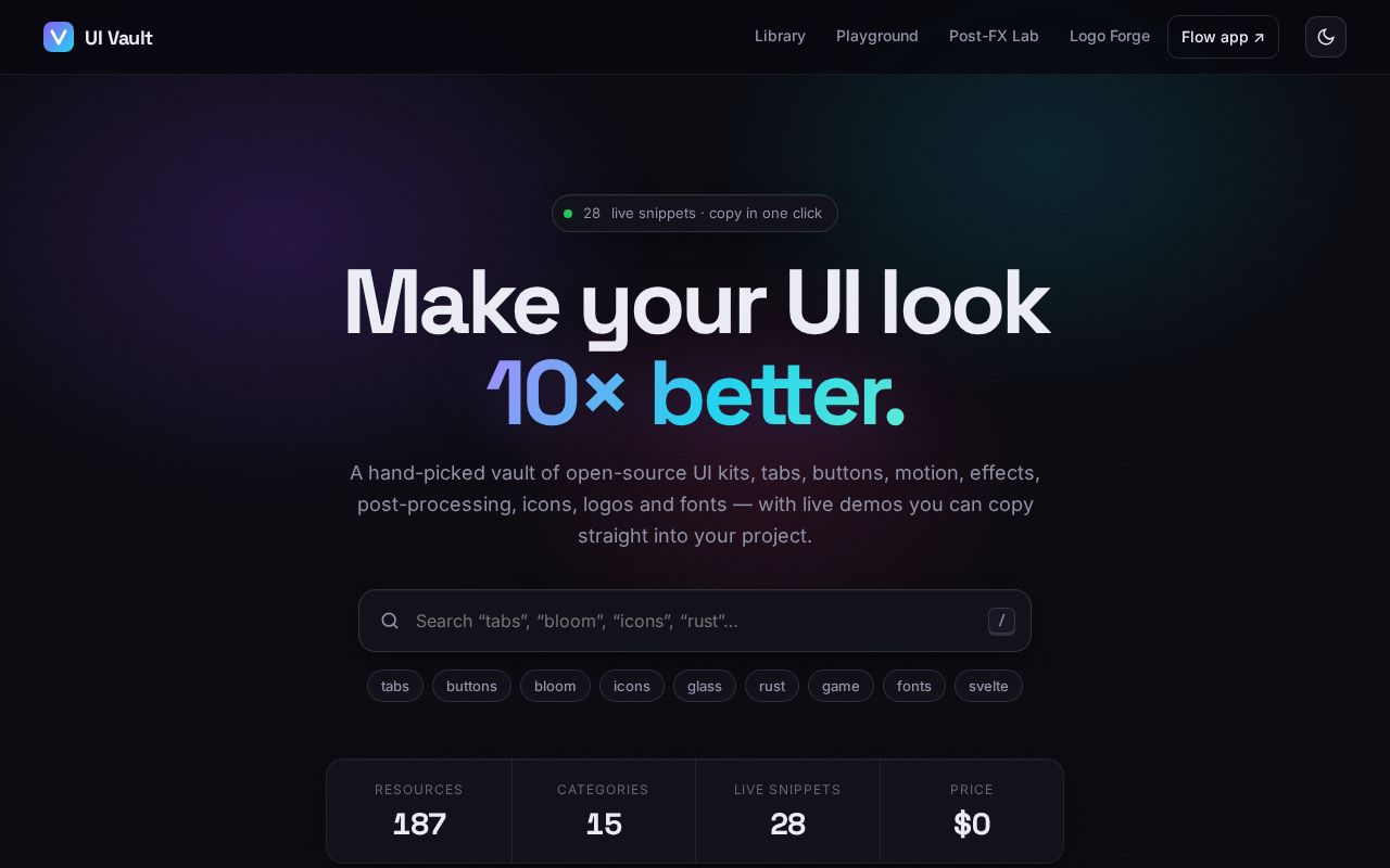 Preview of Ui Vault