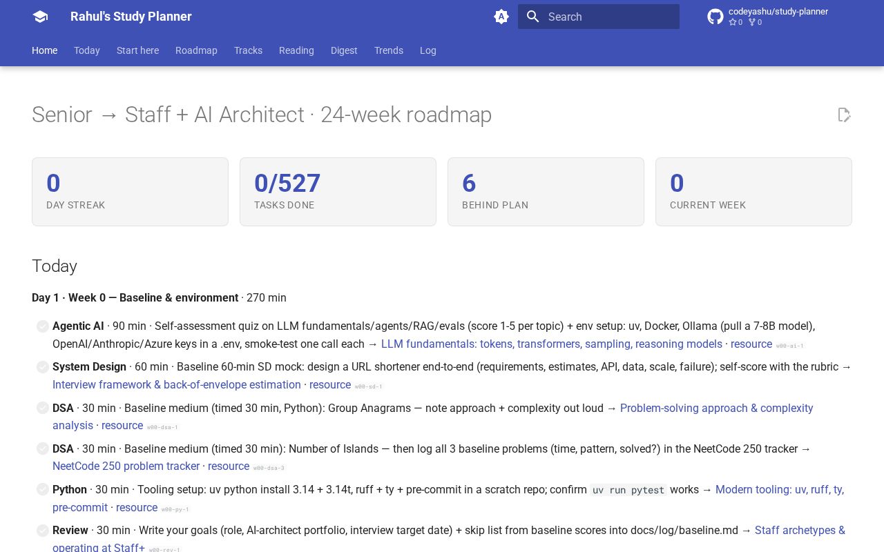 Preview of Study Planner