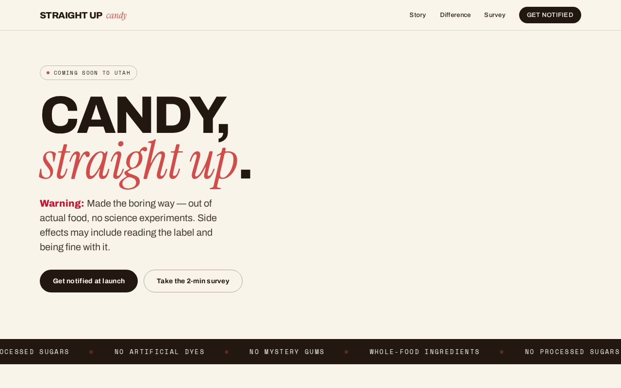 Preview of Straightupcandy Site