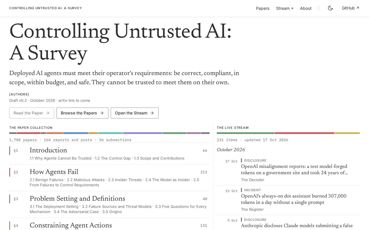 Preview of Controlling Untrusted Ai