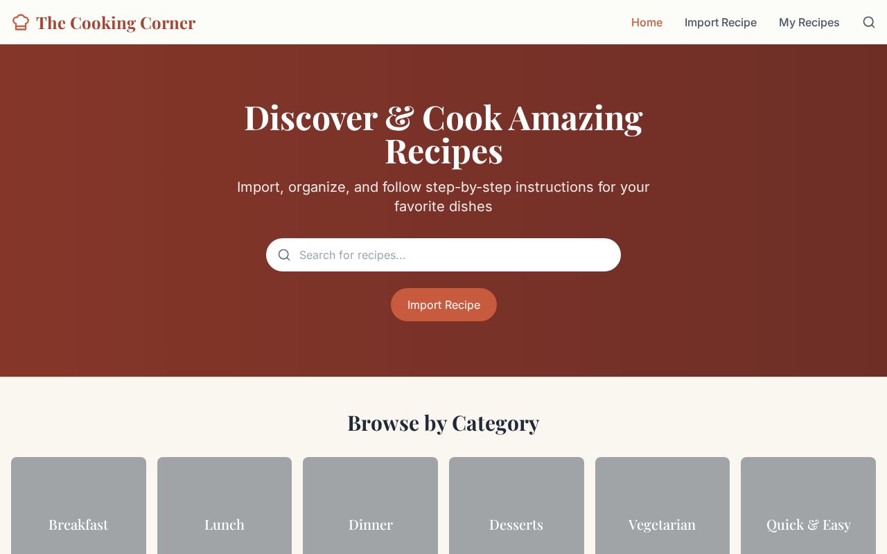 Preview of The Cooking Corner