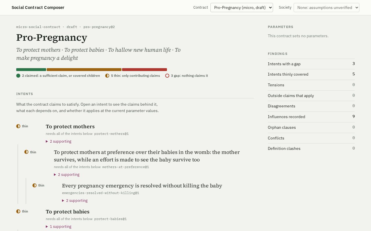 Preview of Social Contract Composer
