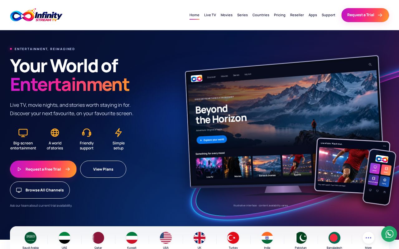 Preview of Infinity Stream TV