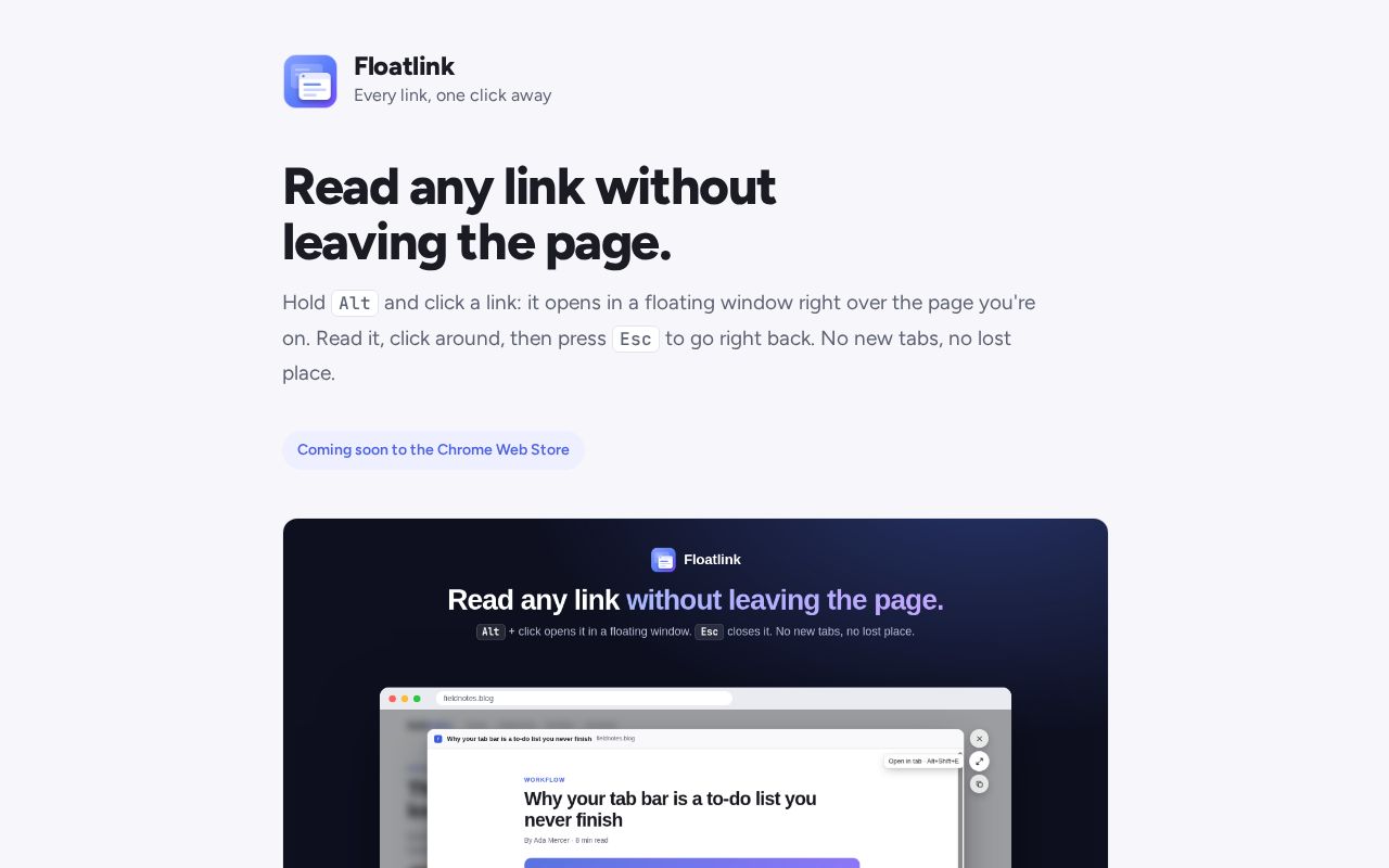 Preview of Floatlink
