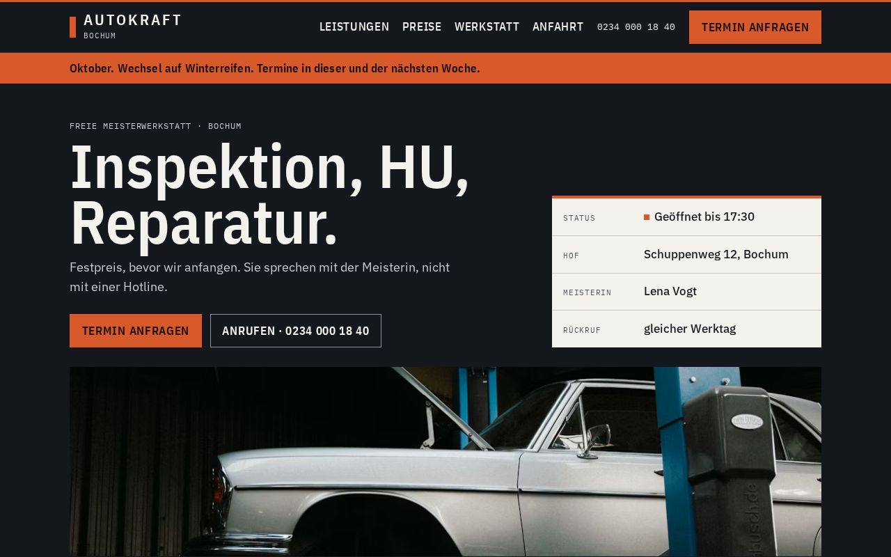 Preview of Autokraft Website