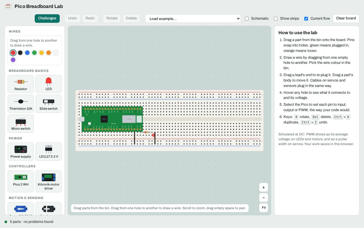 Preview of Breadboard Simulator
