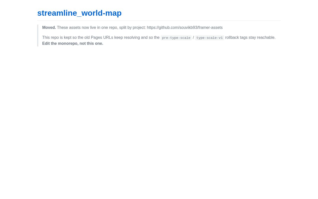 Preview of Streamline World Map