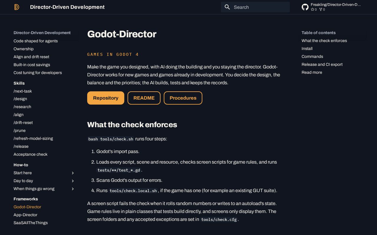 Preview of Godot Director