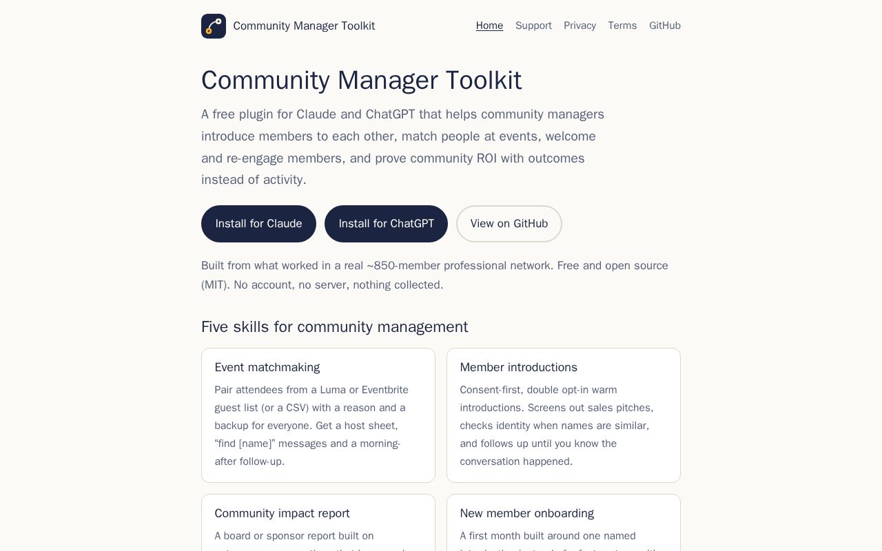 Preview of Community Manager Toolkit