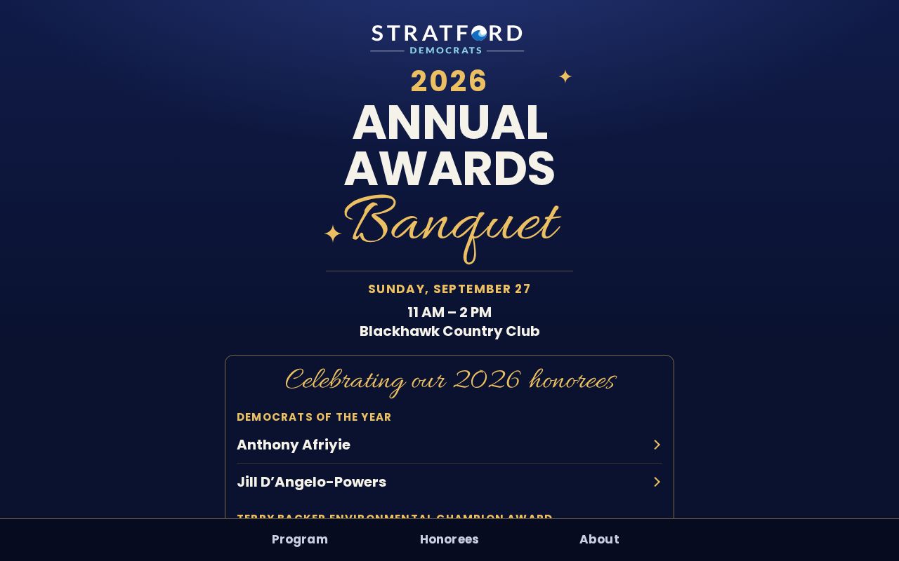 Preview of 2026 Annual Awards Banquet Program