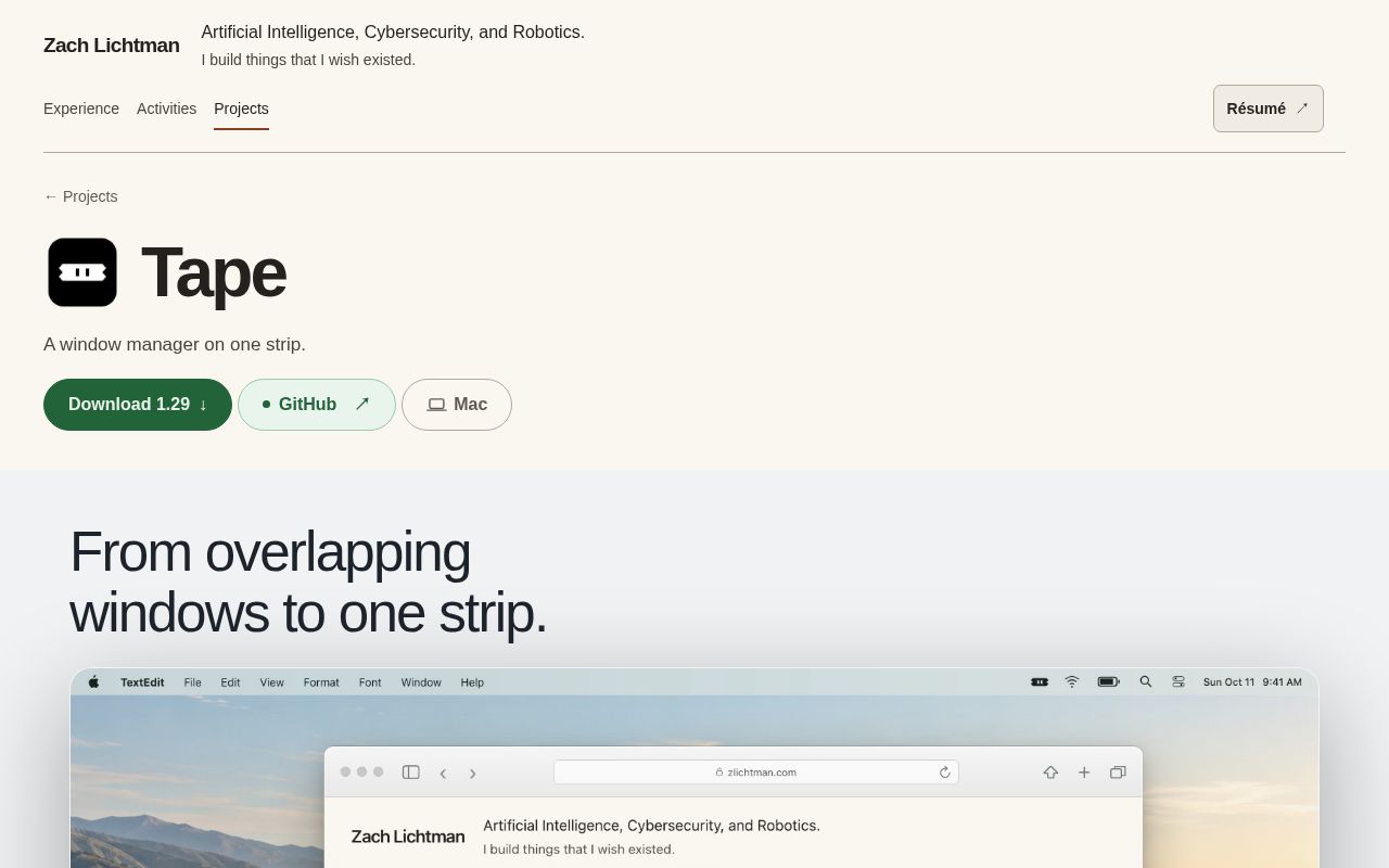 Preview of Tape