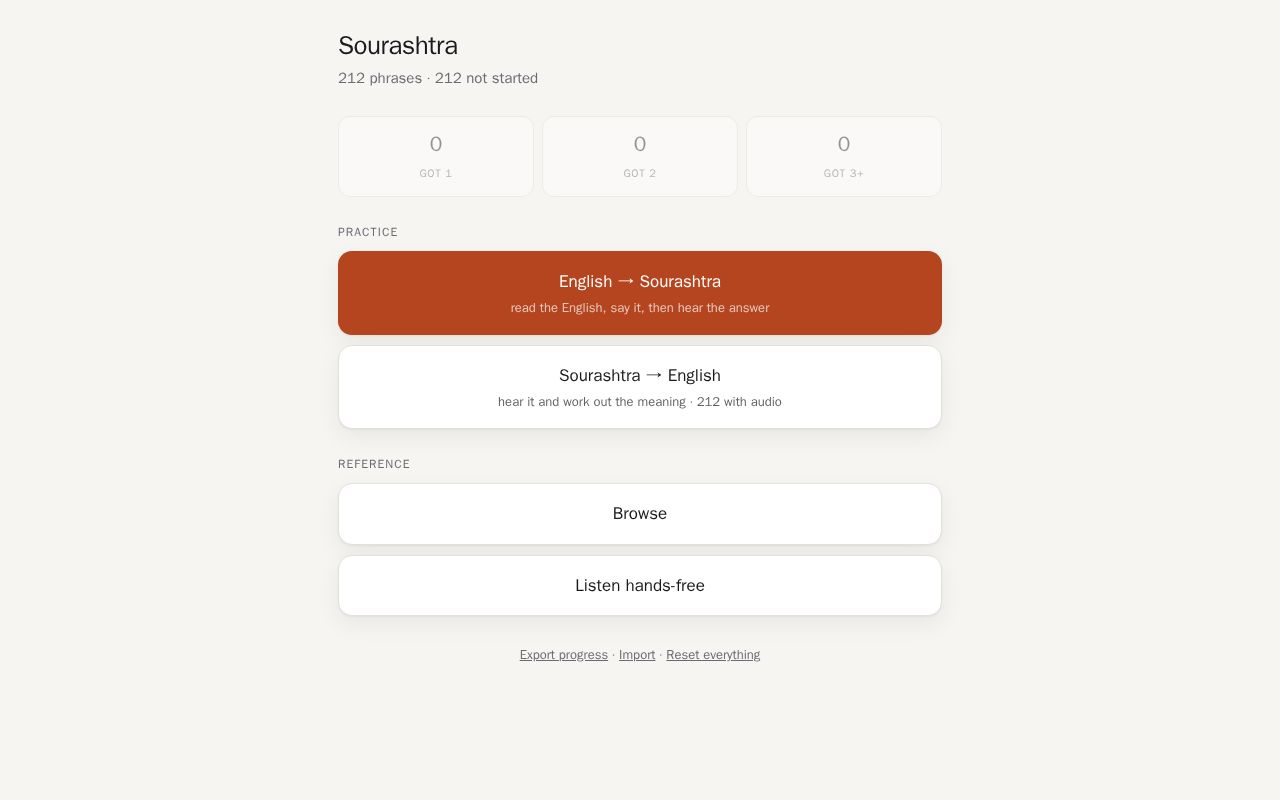 Preview of Sourashtra Learner Webapp