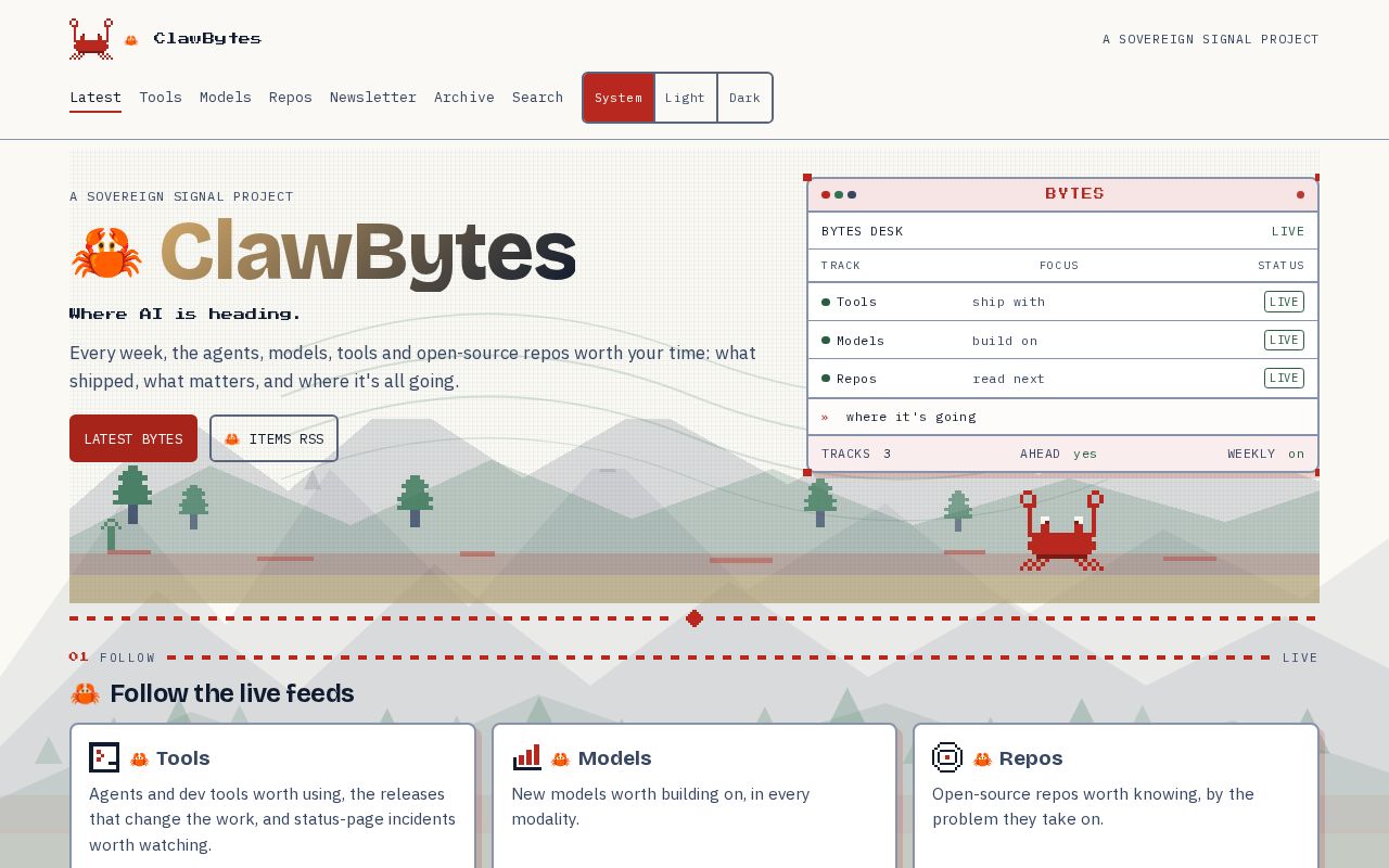 Preview of Clawbytes Site