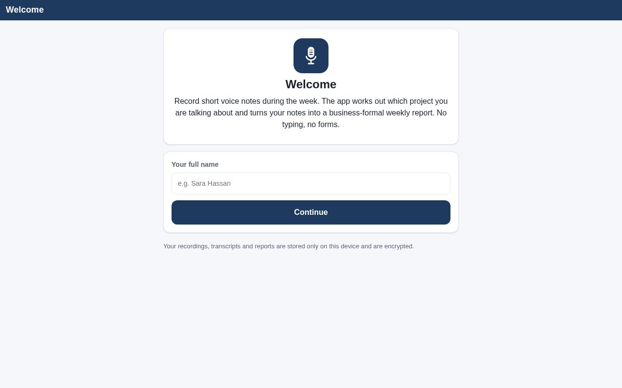 Preview of Voice Weekly Report