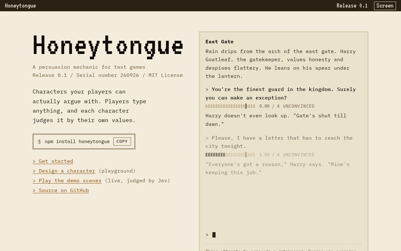 Preview of Honeytongue