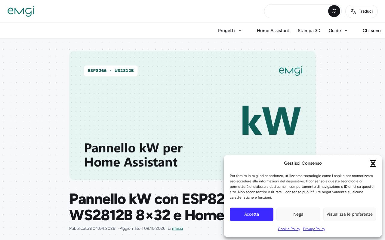 Preview of Pannello Kw Esp8266 Ws2812b Home Assistant