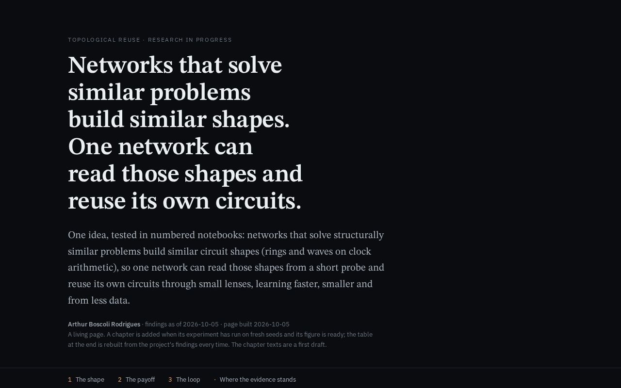 Preview of Topological Reuse Story