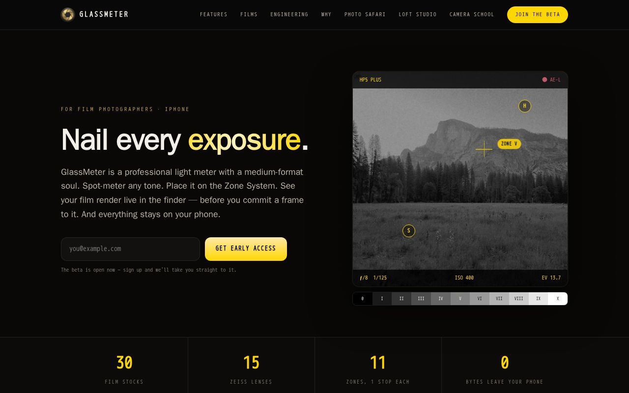Preview of Glassmeter Film Looks
