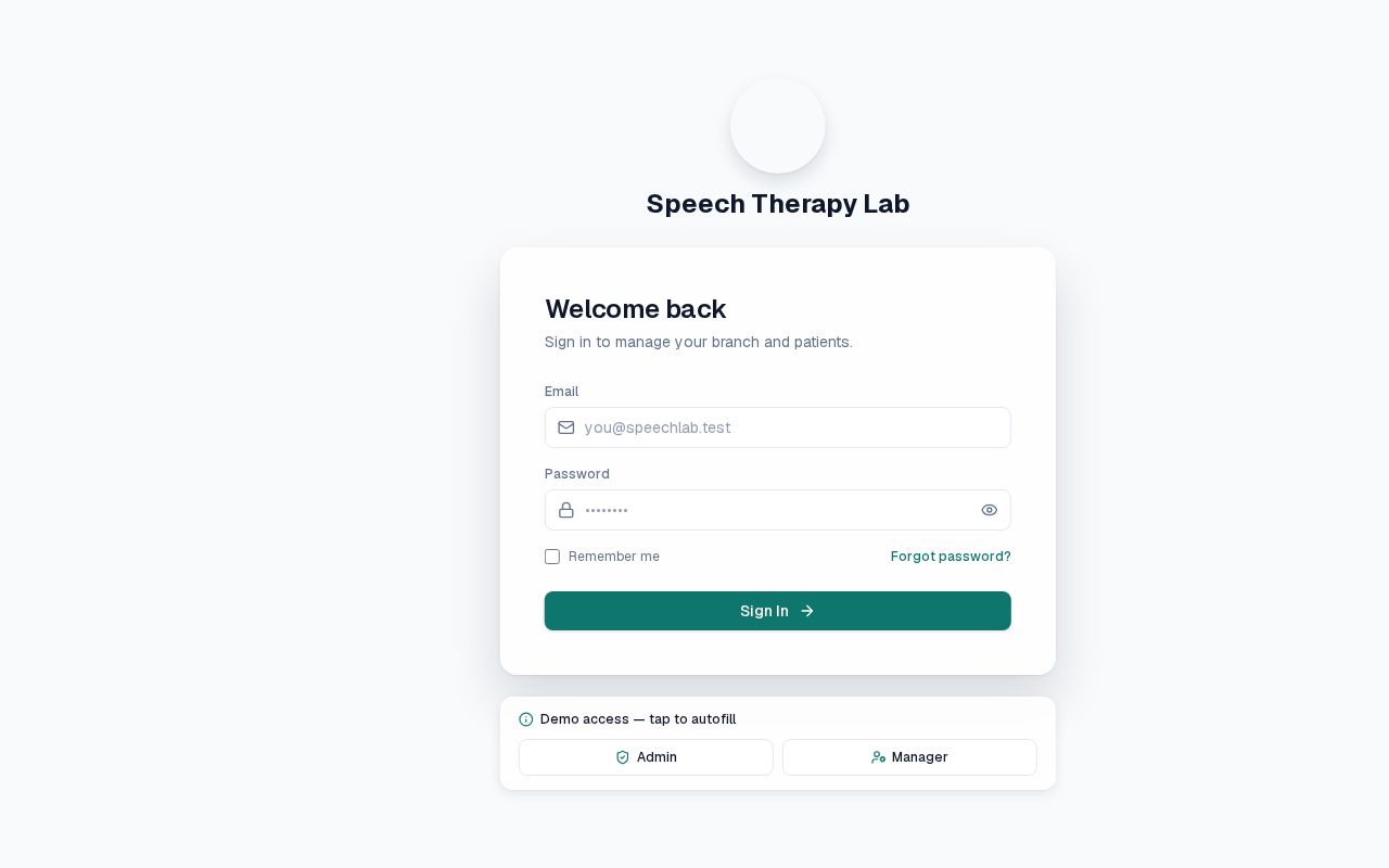 Preview of Speech Erp Frontend