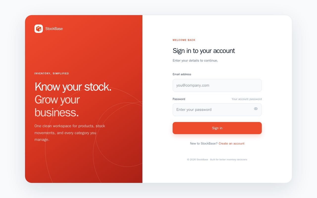 Preview of StockBase