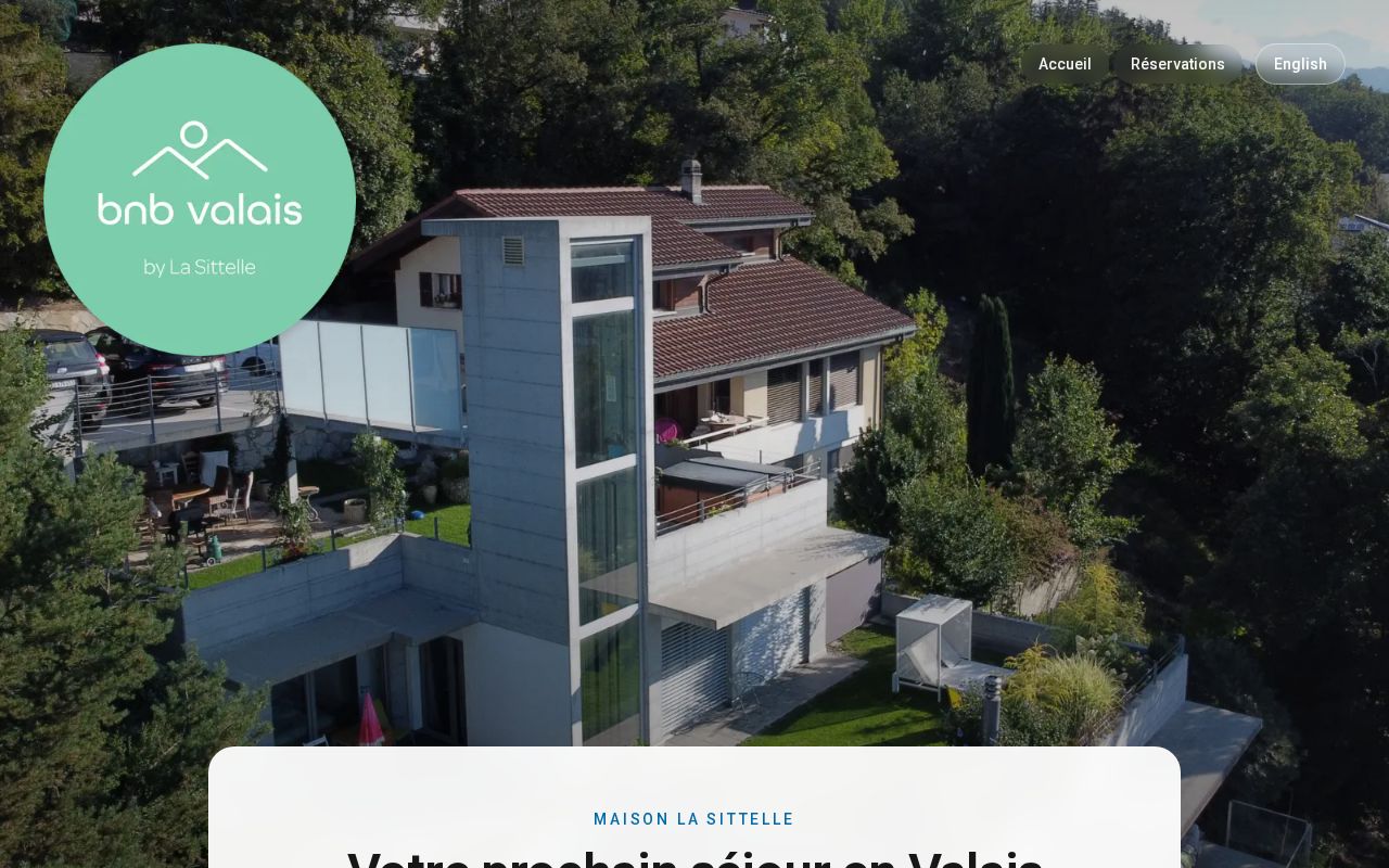 Preview of Site BnB Valais — Next.js + Tailwind, hébergé sur Vercel
