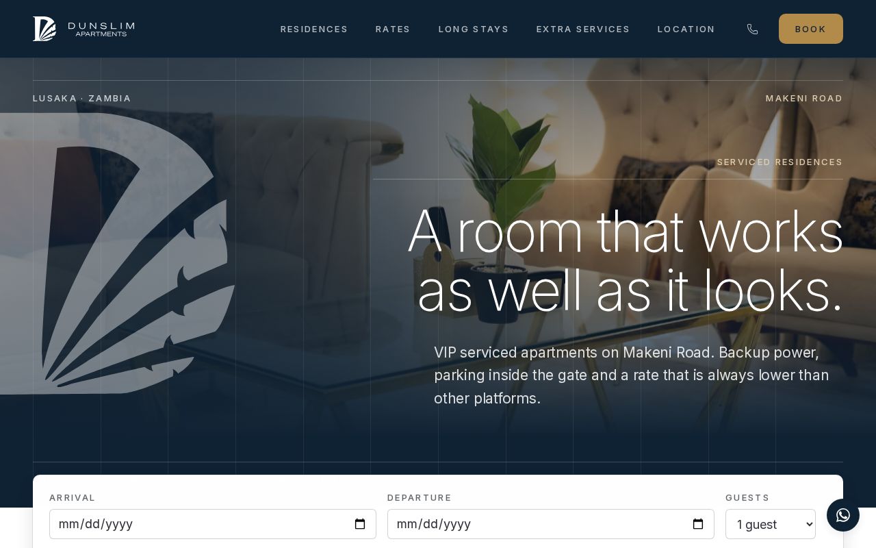 Preview of Dunslim Apartments Website