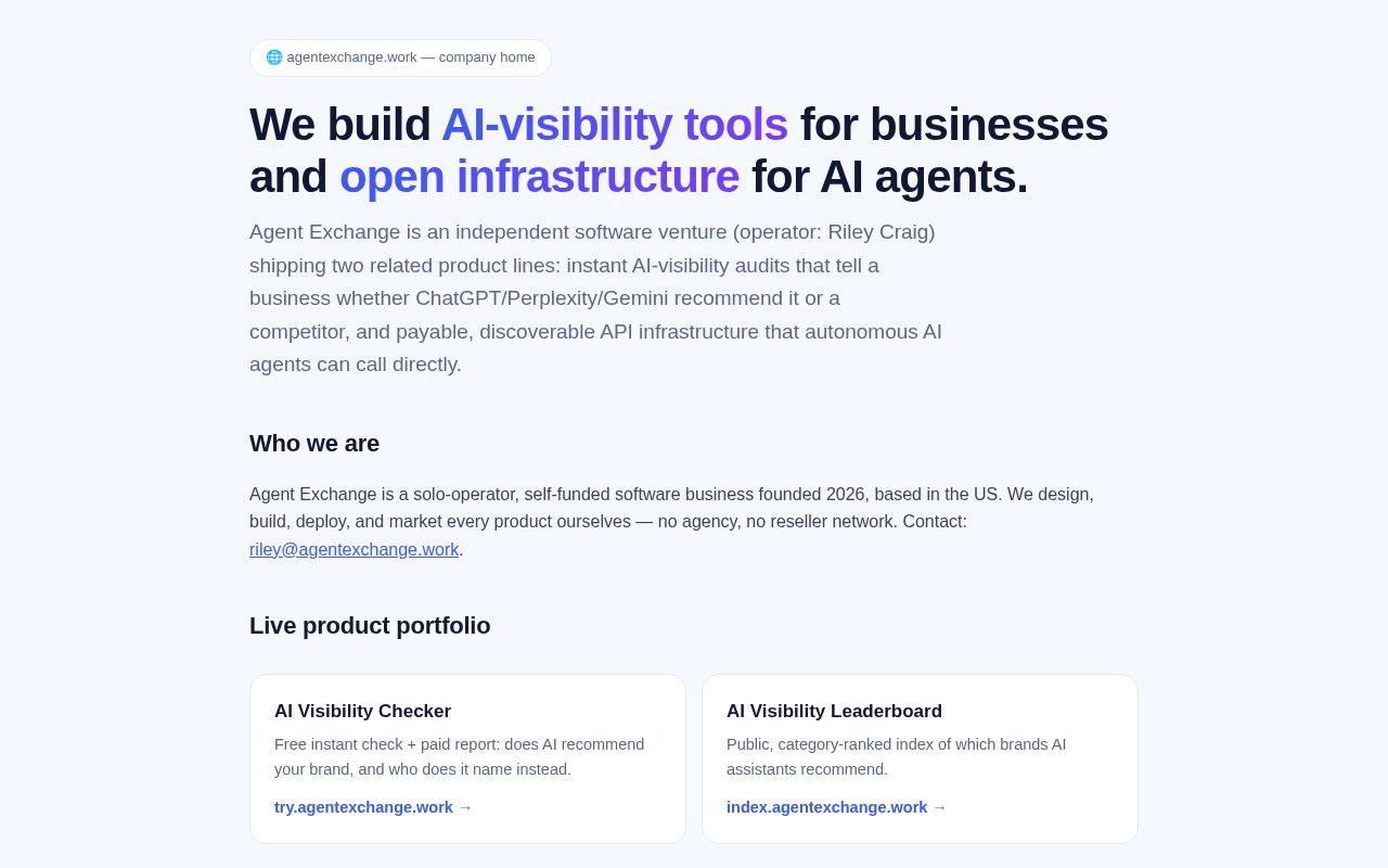 Preview of Agentexchange Work