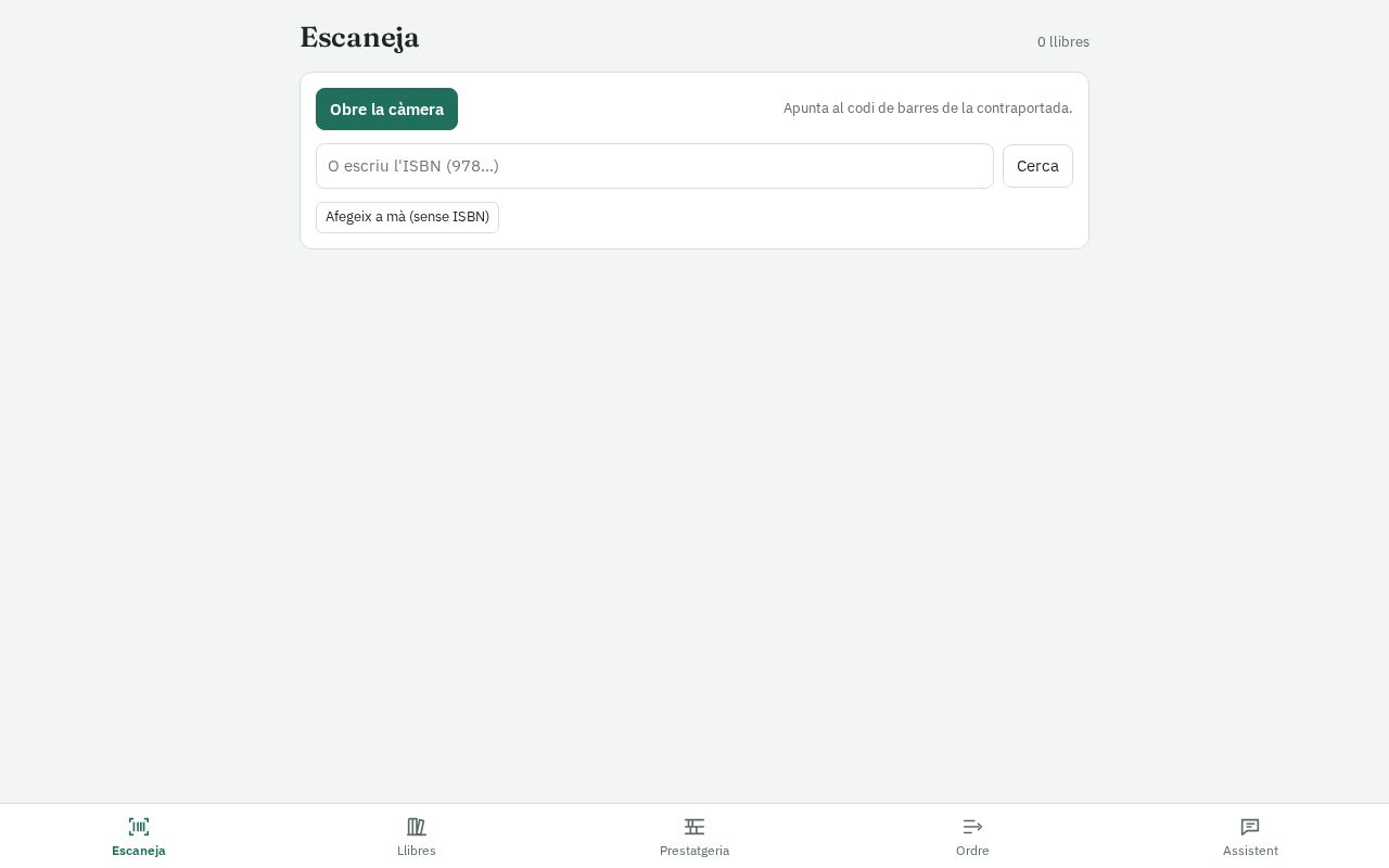 Preview of App per ordenar la prestatgeria: alçada, gènere, alfabètic