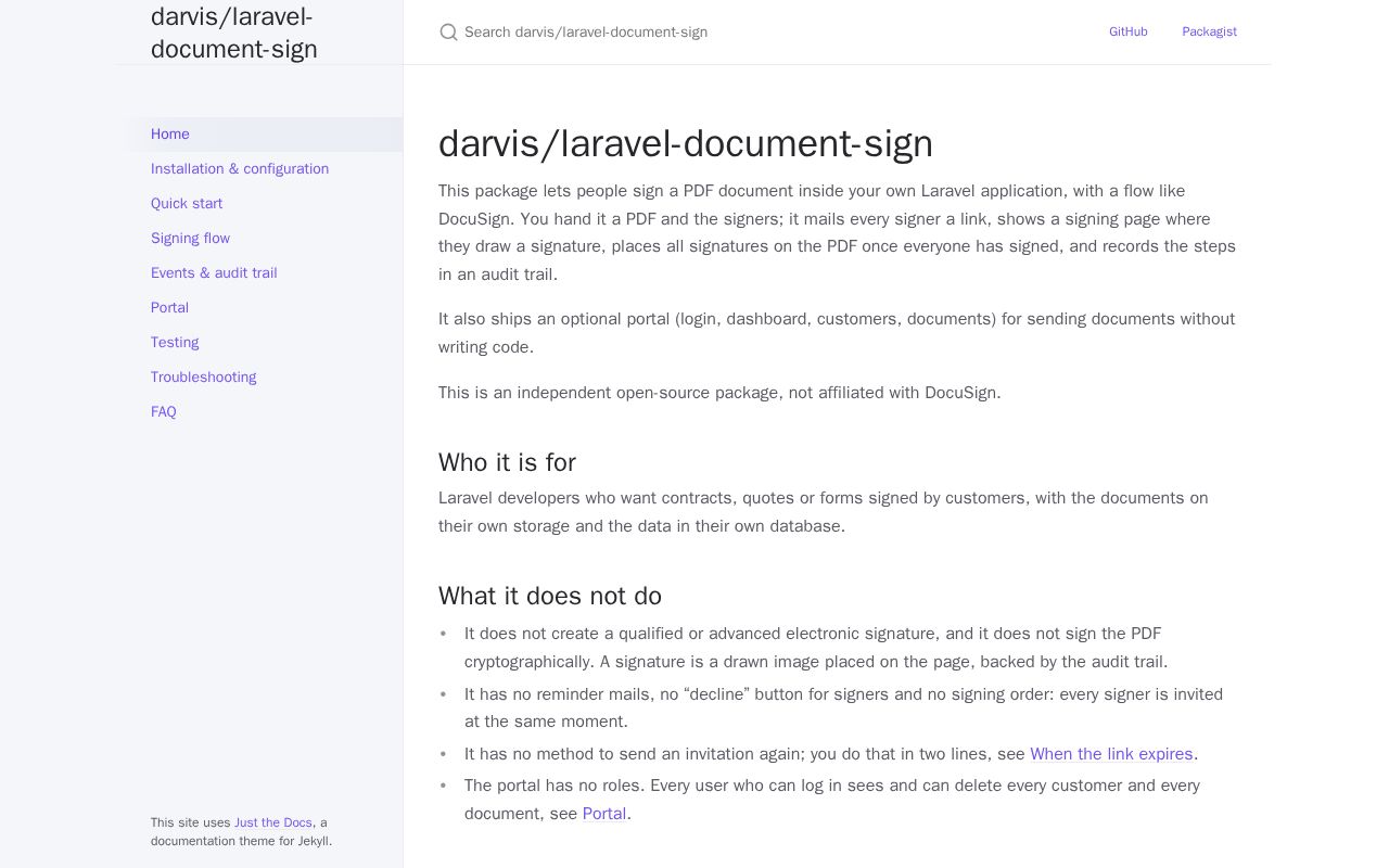 Preview of Laravel Document Sign