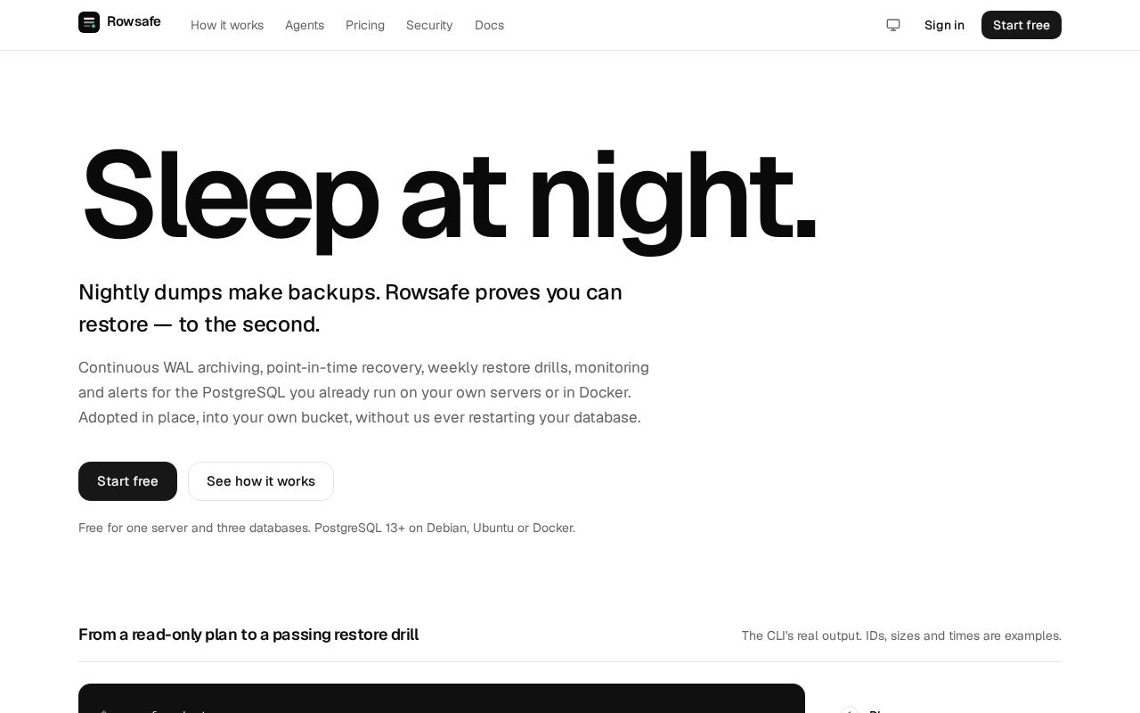 Preview of Rowsafe