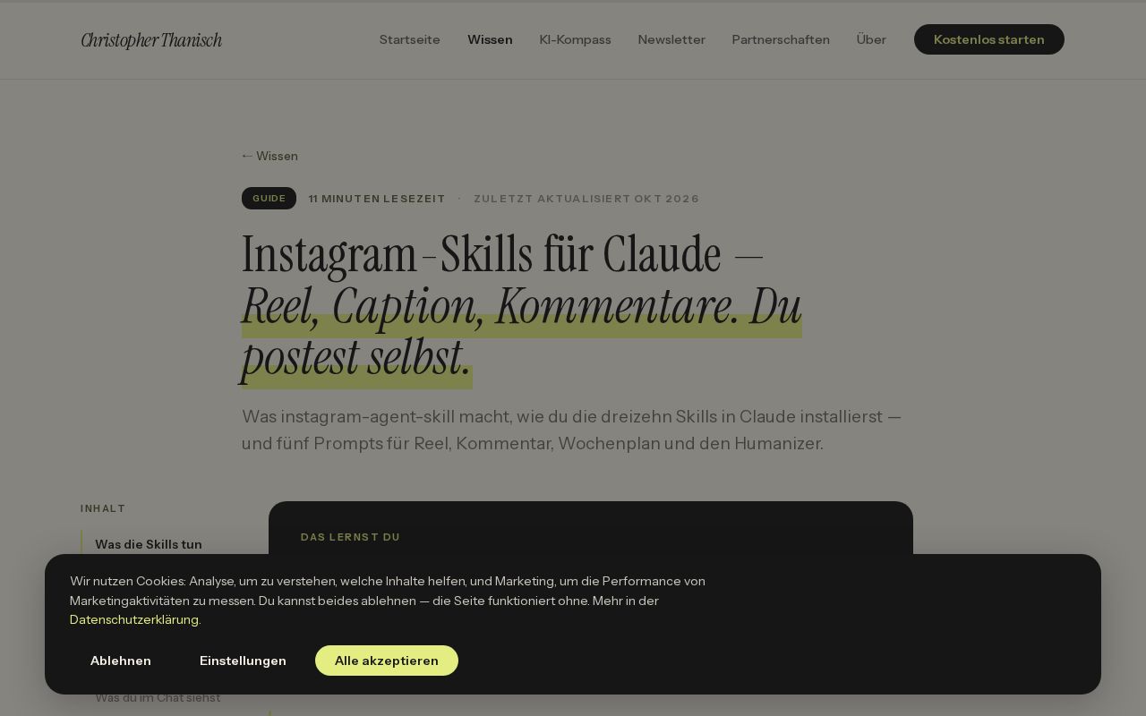 Preview of Instagram Agent Skill