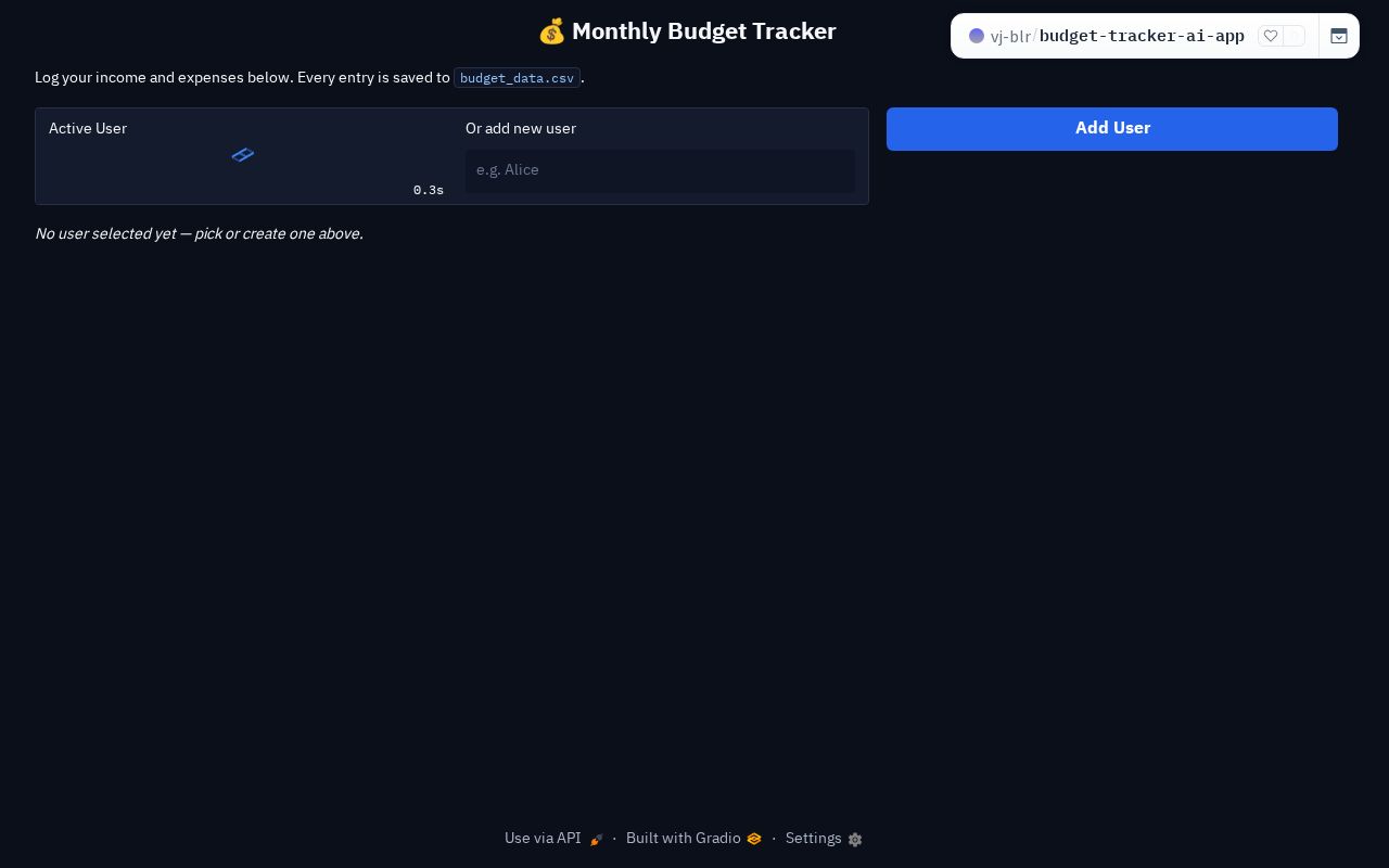 Preview of Monthly Budget Tracker