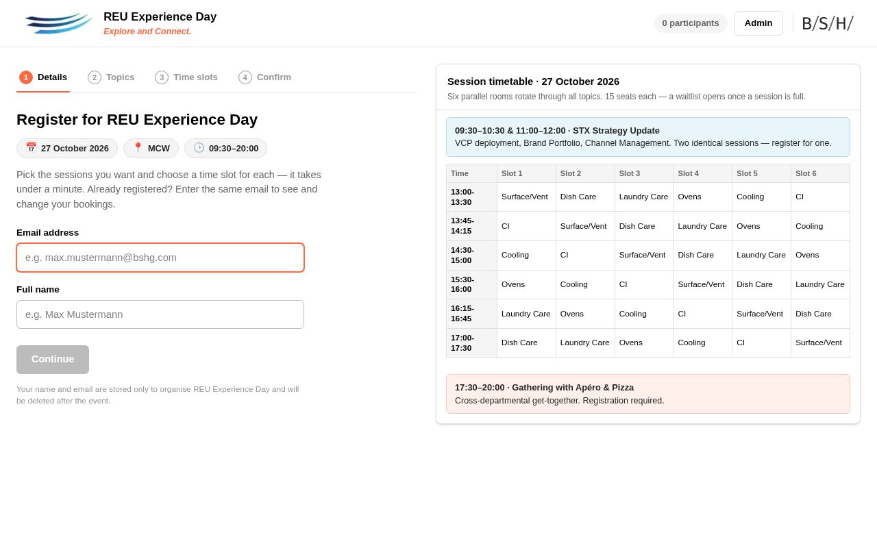 Preview of BSH Experience Day