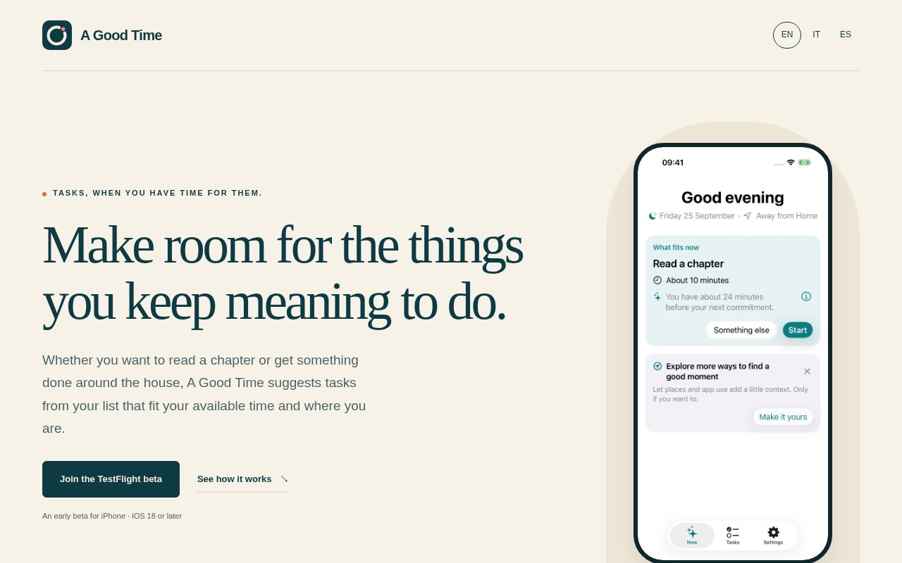 Preview of A Good Time Website