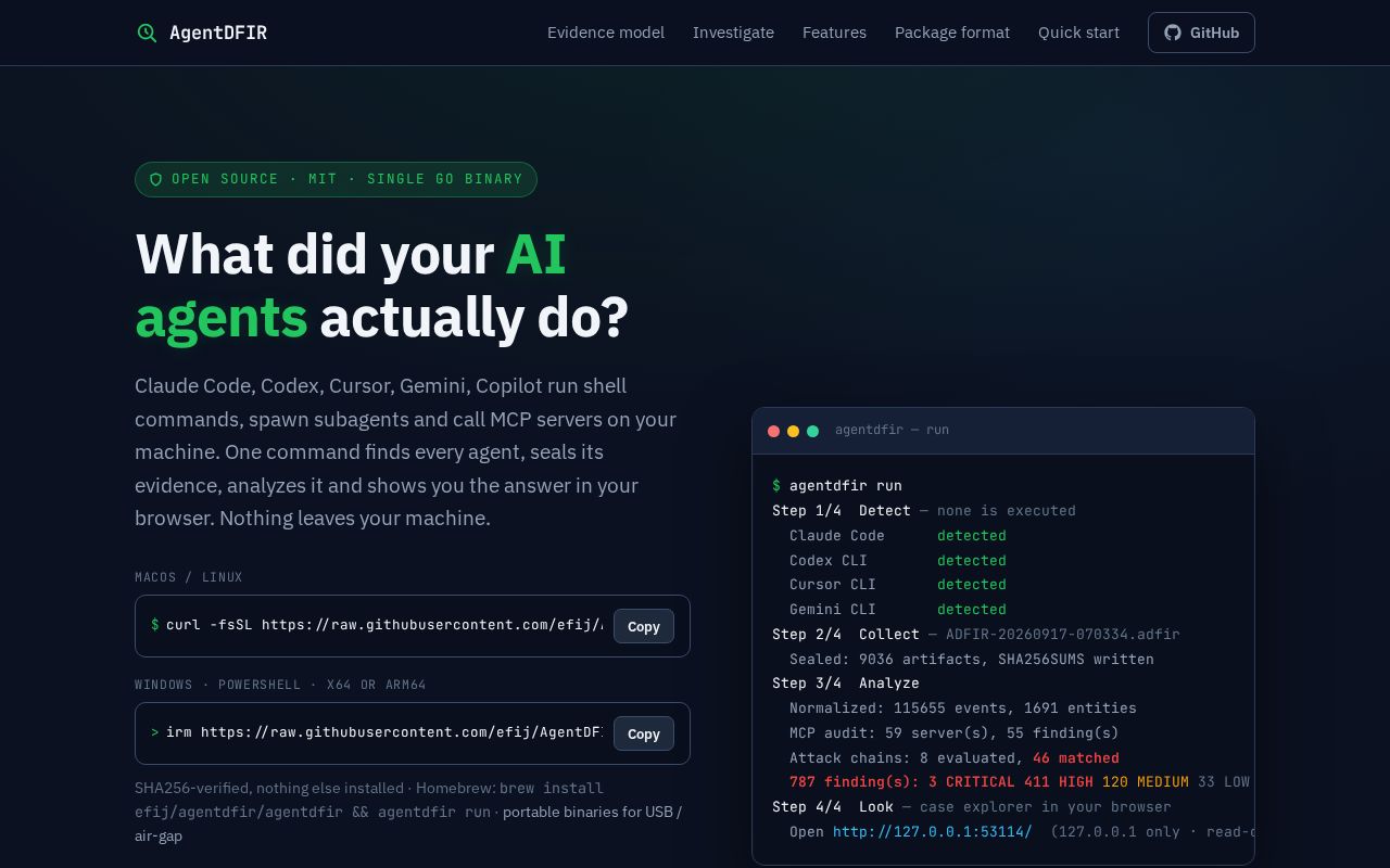 Preview of AgentDFIR