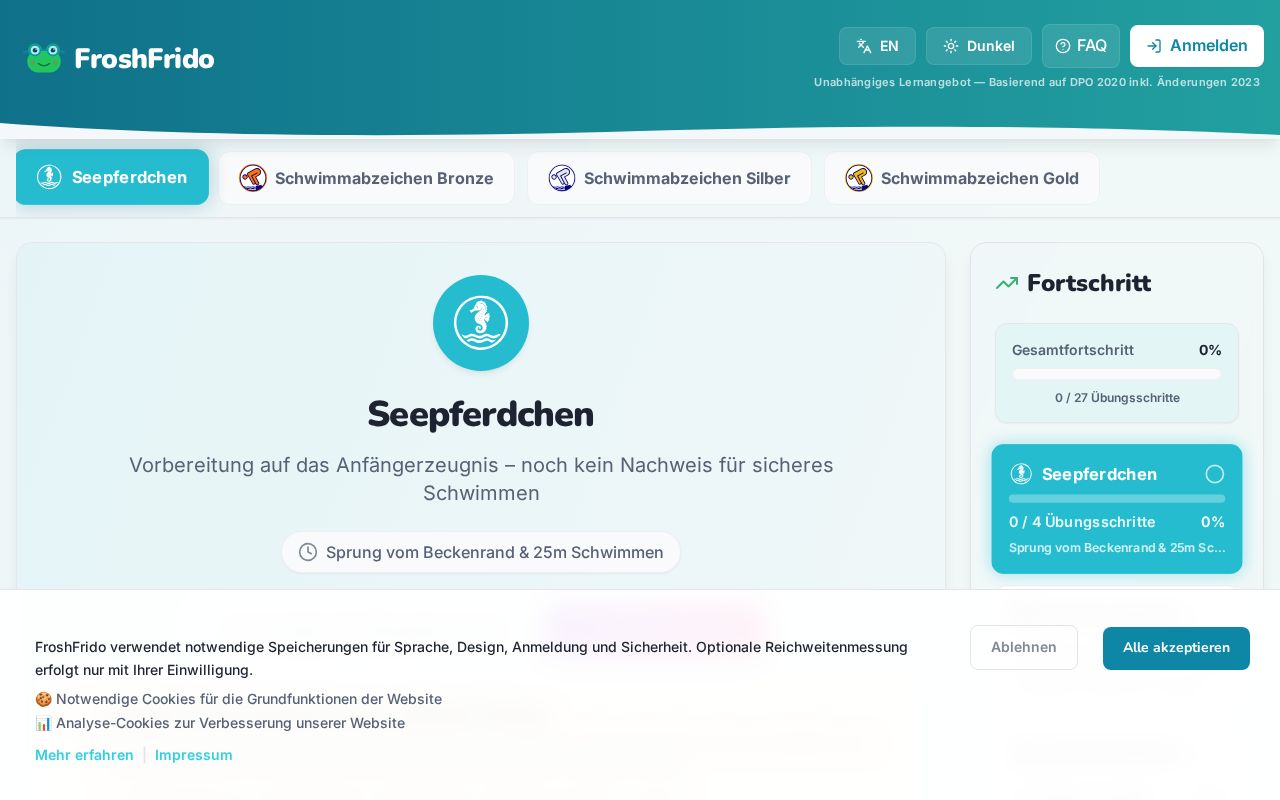 Preview of German Swimming Badges Rules, Requirements and Progress