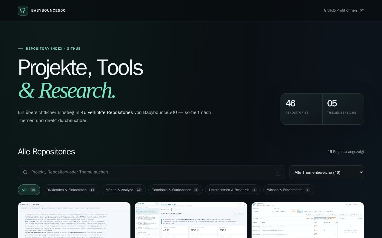Preview of Repo Index