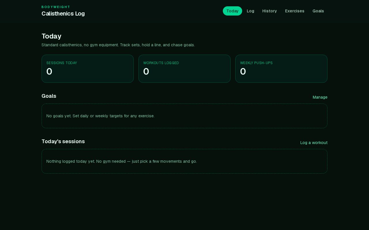 Preview of Calisthenics Log