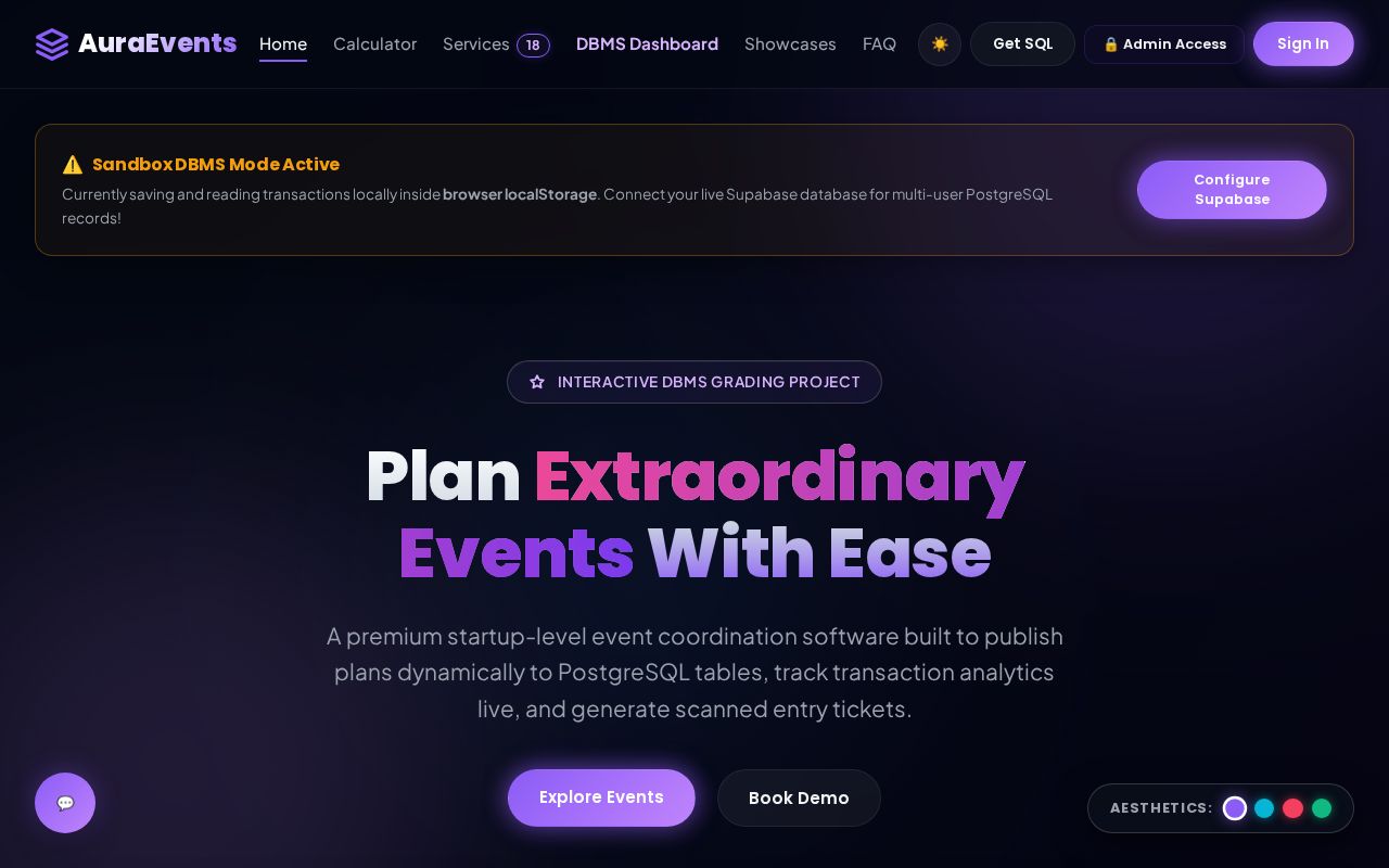 Preview of Event Management System