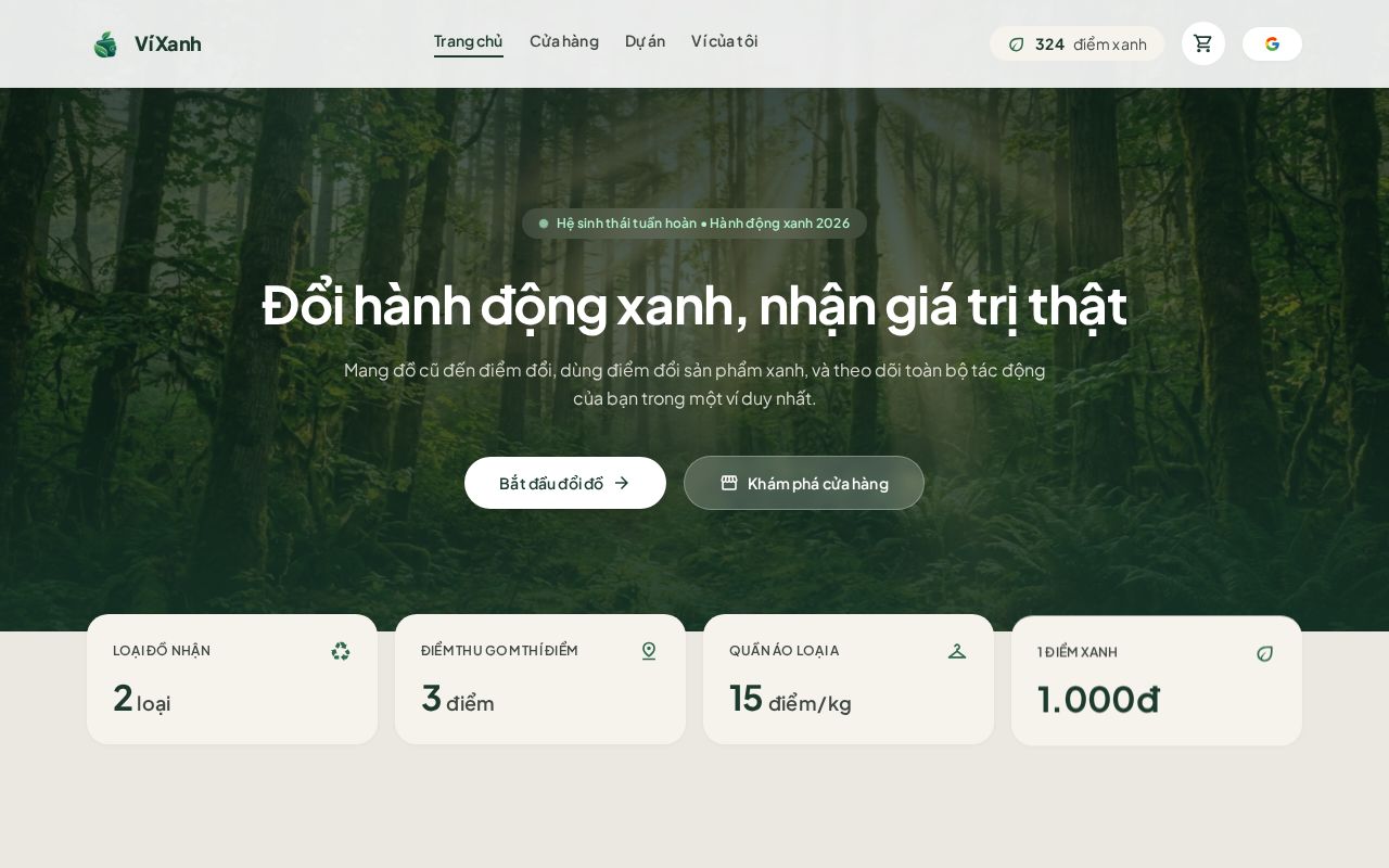 Preview of Vi Xanh App