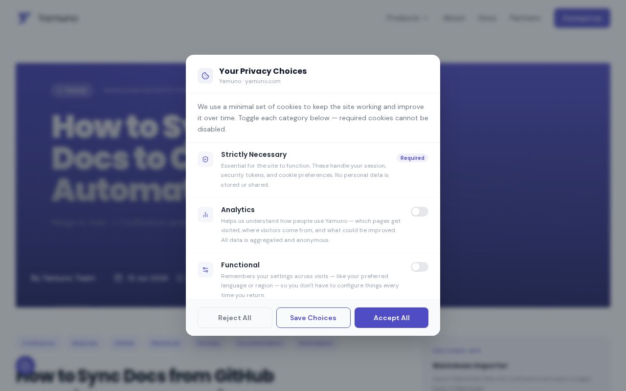 Preview of Confluence Markdown Sync