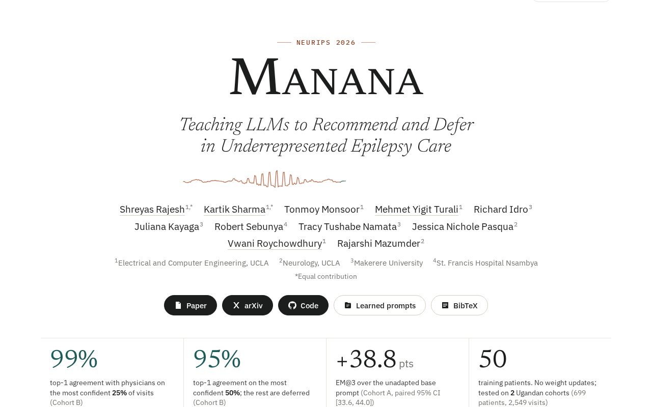 Preview of MANANA Project Page
