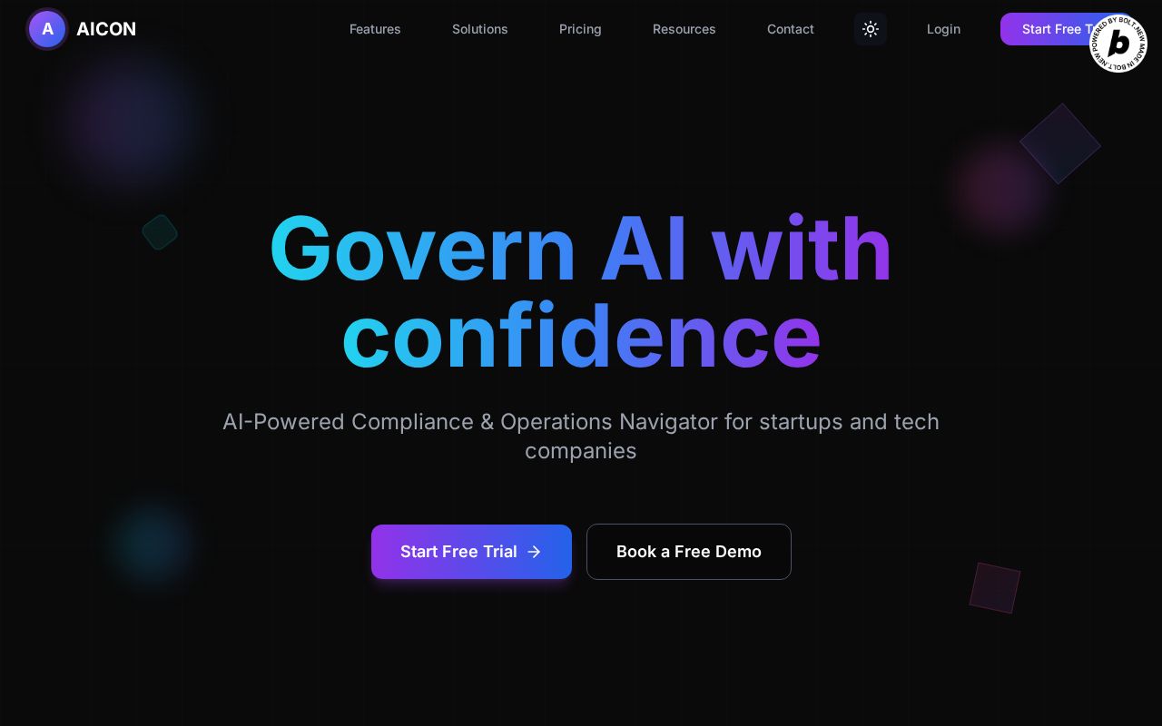 Preview of AICON - AI powered compliance and operations navigator