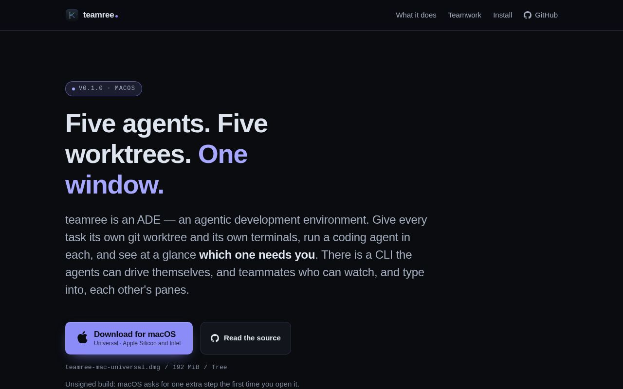 Preview of A macOS desktop app for running several coding agents at once, each in its own worktree
