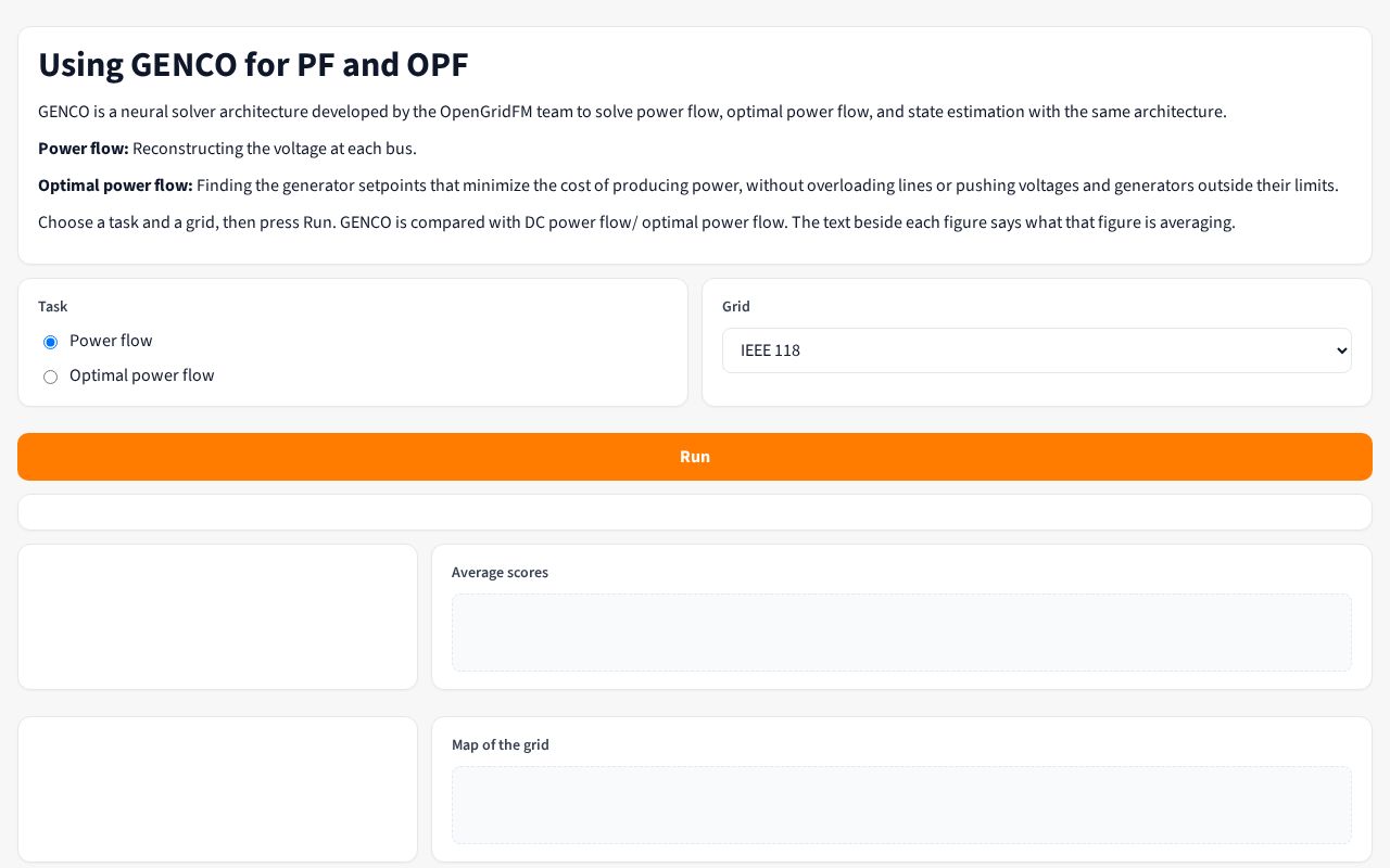 Preview of Using GENCO for PF and OPF
