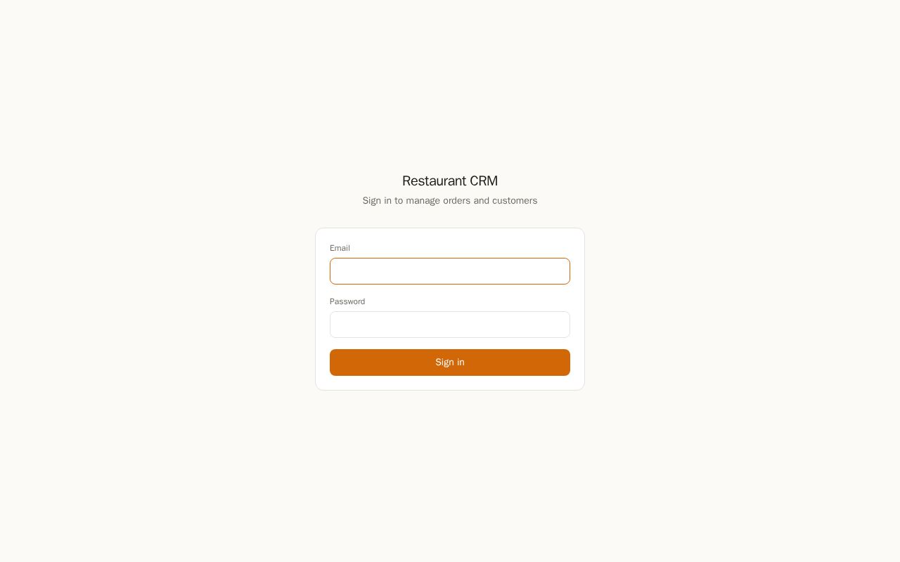 Preview of Restaurent Crm