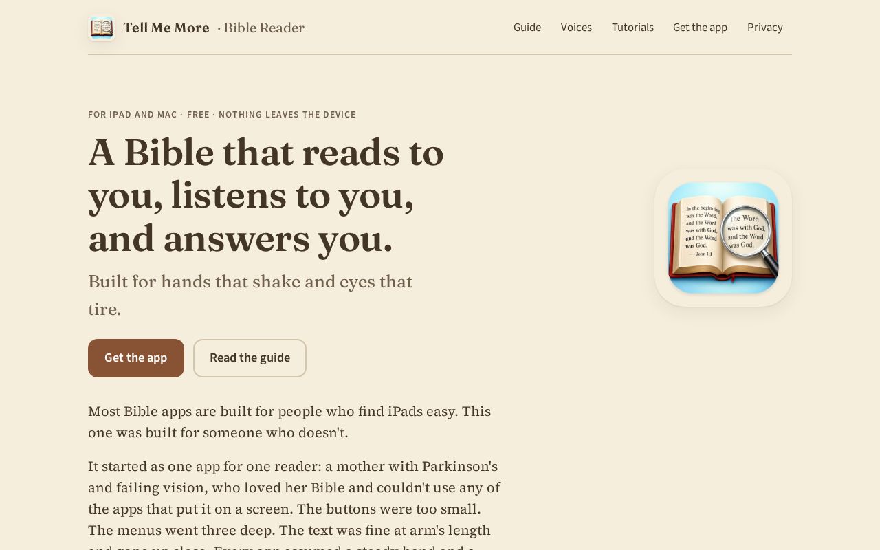 Preview of Tellmemore Site