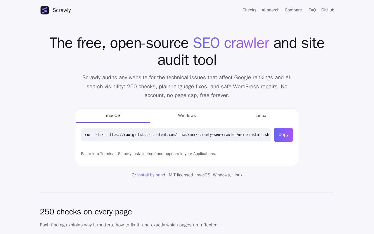 Preview of Scrawly Seo Crawler